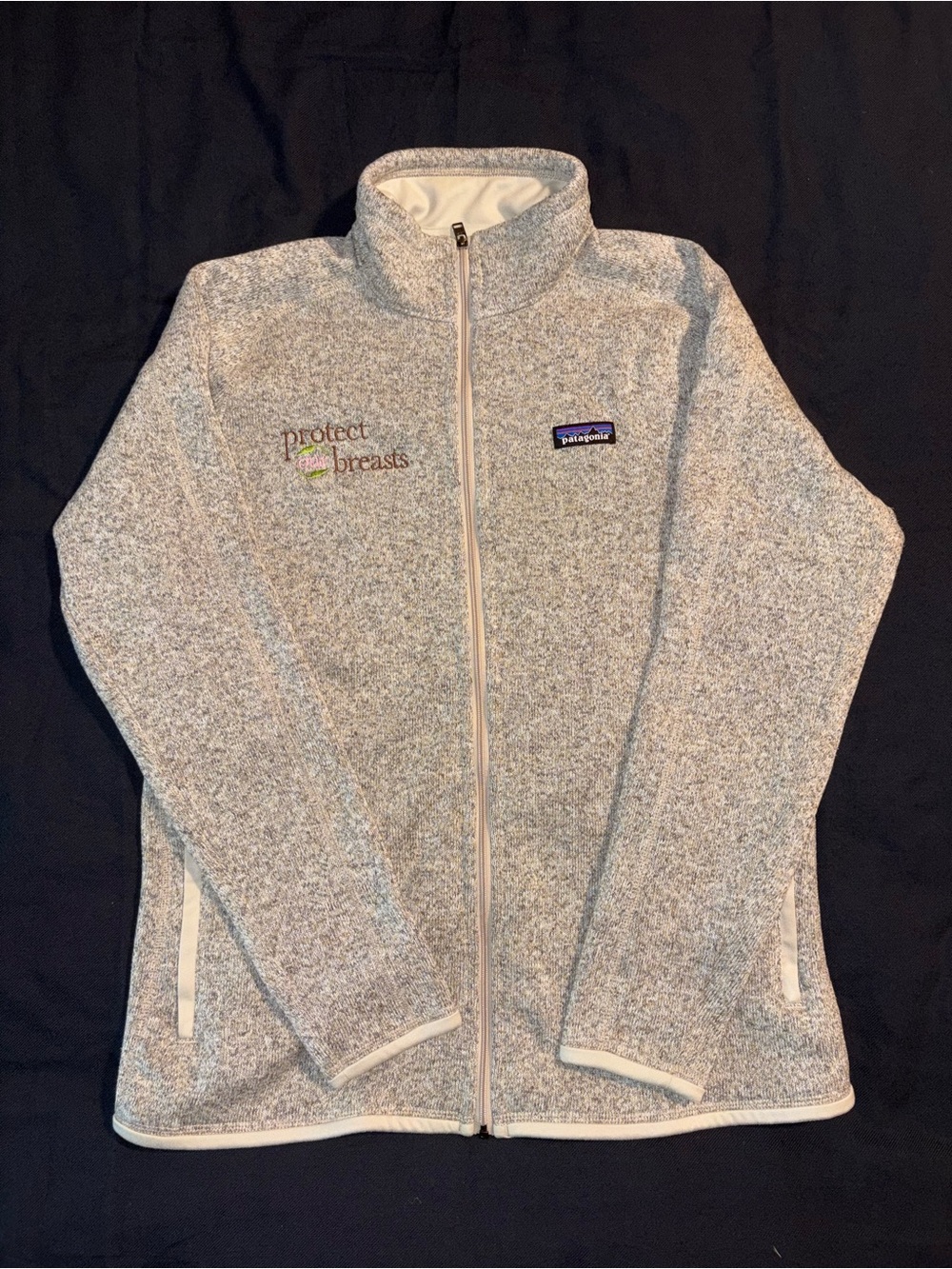 Patagonia Fleece Jacket Womenโs XL Menโs M-L Brand Logo Outdoor